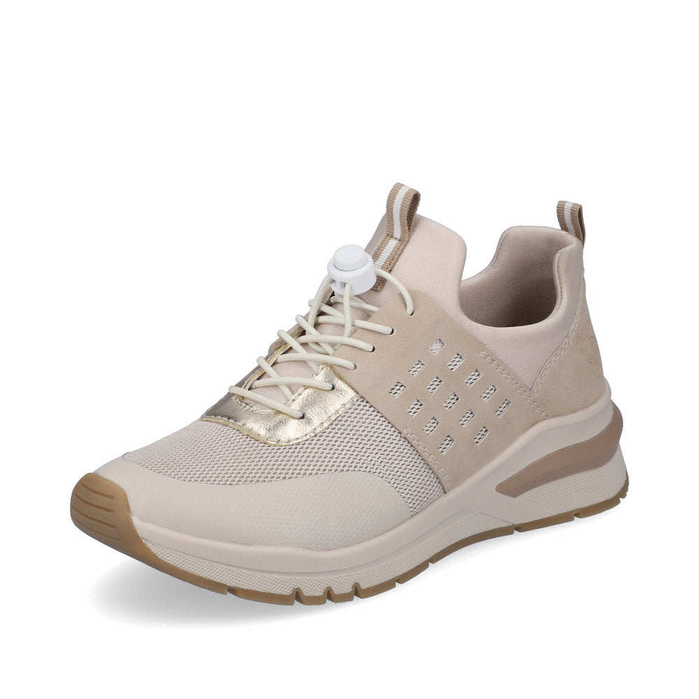 Rieker Women's Style M6651 Athletic Slip-On - Beige Combination