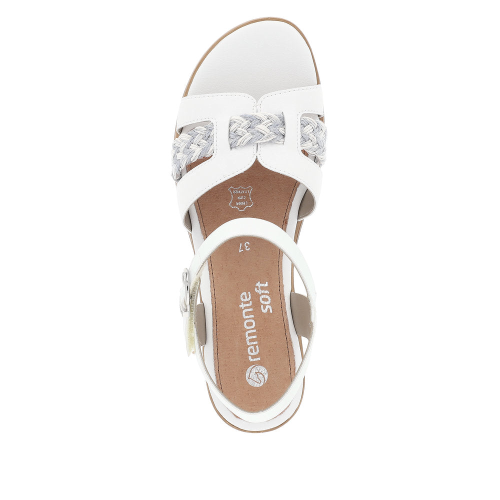 Remonte Women's Style D6461 Dress Sandal - White Combination s4n0crJ6