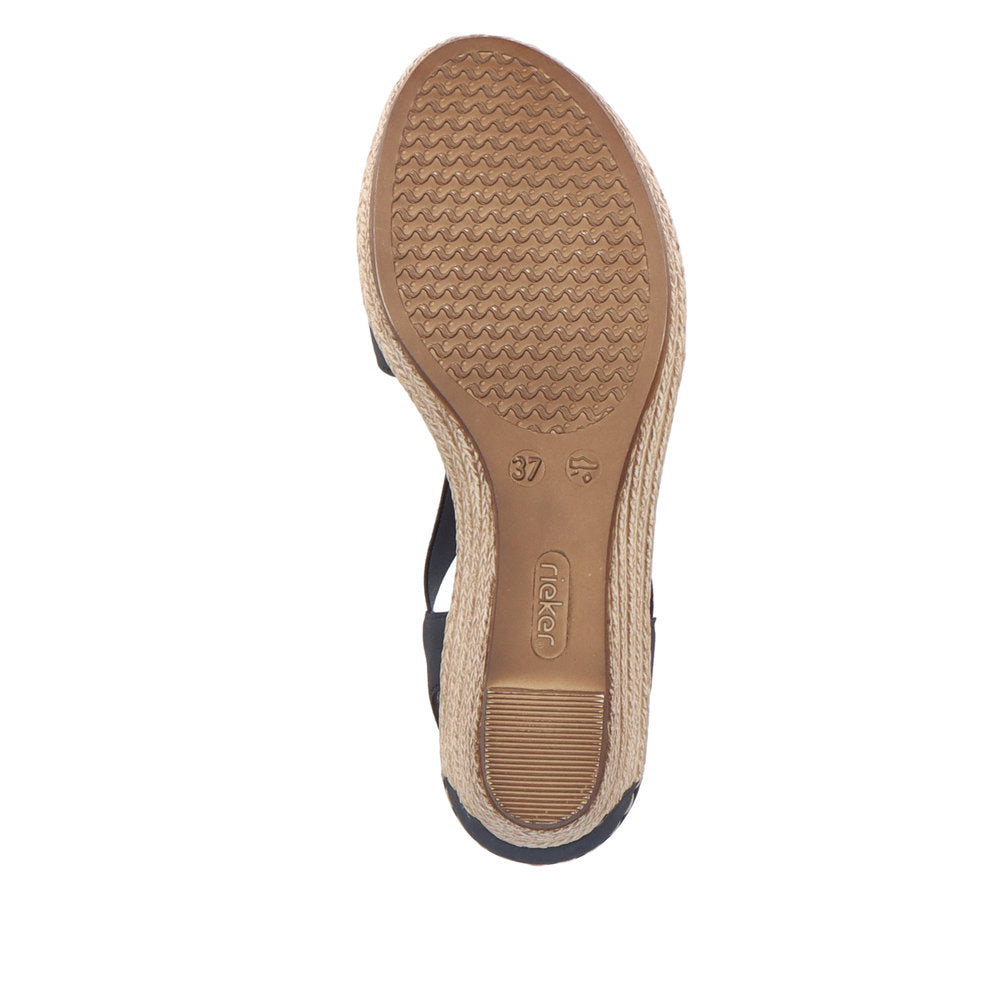 Rieker Women's Style 624H6 Dress Sandal - Blue YgUyexbu