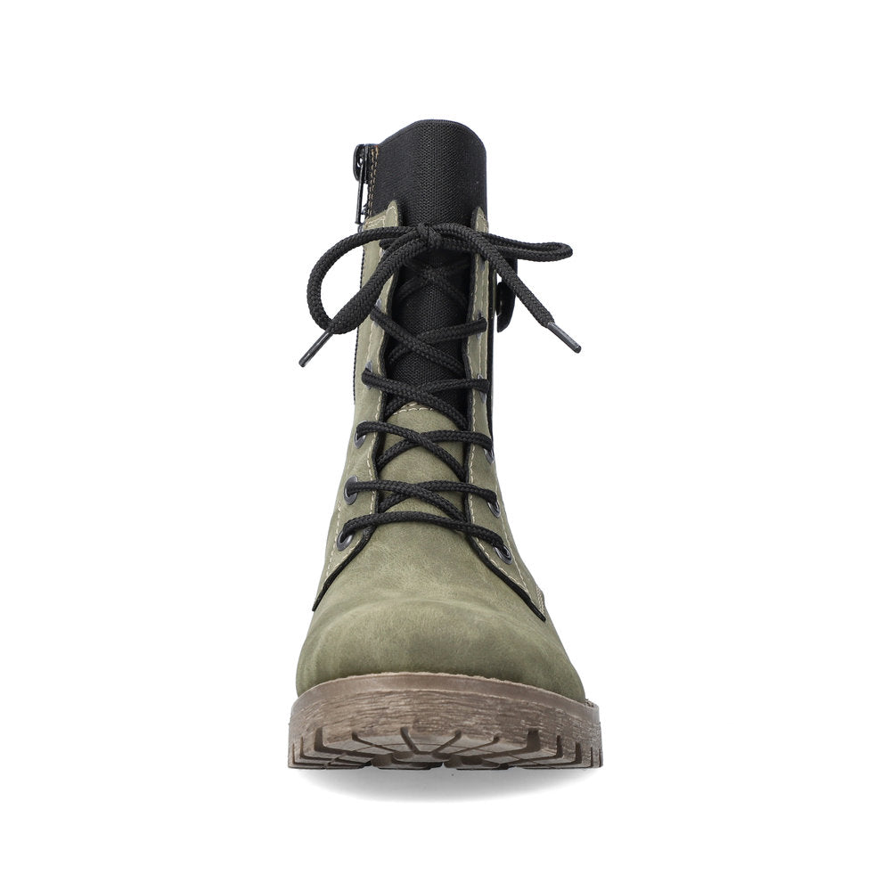 Rieker Synthetic Leather Women's Mid Height 78540 Mid-Height Boots - Green AbVKbmx7