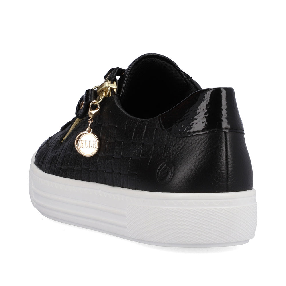 Remonte Women's Style D0916 Casual Lace-Up With Zip - Black m2HFPNKE