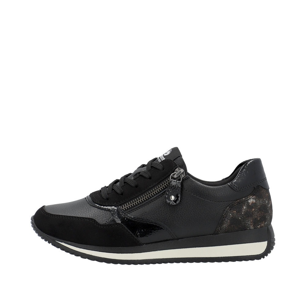 Remonte Women's Style D0H01 Athletic Lace-Up With Zip - Black Combination PhWU0LRn