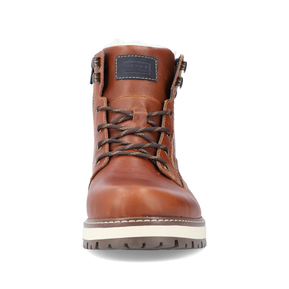 Rieker Leather Men's F8301 Ankle Boots Flip Grip - Brown icuI7ySL