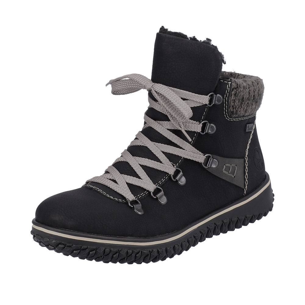 Rieker Synthetic Material Women's Short Z4238 Ankle Boots - Black Combination