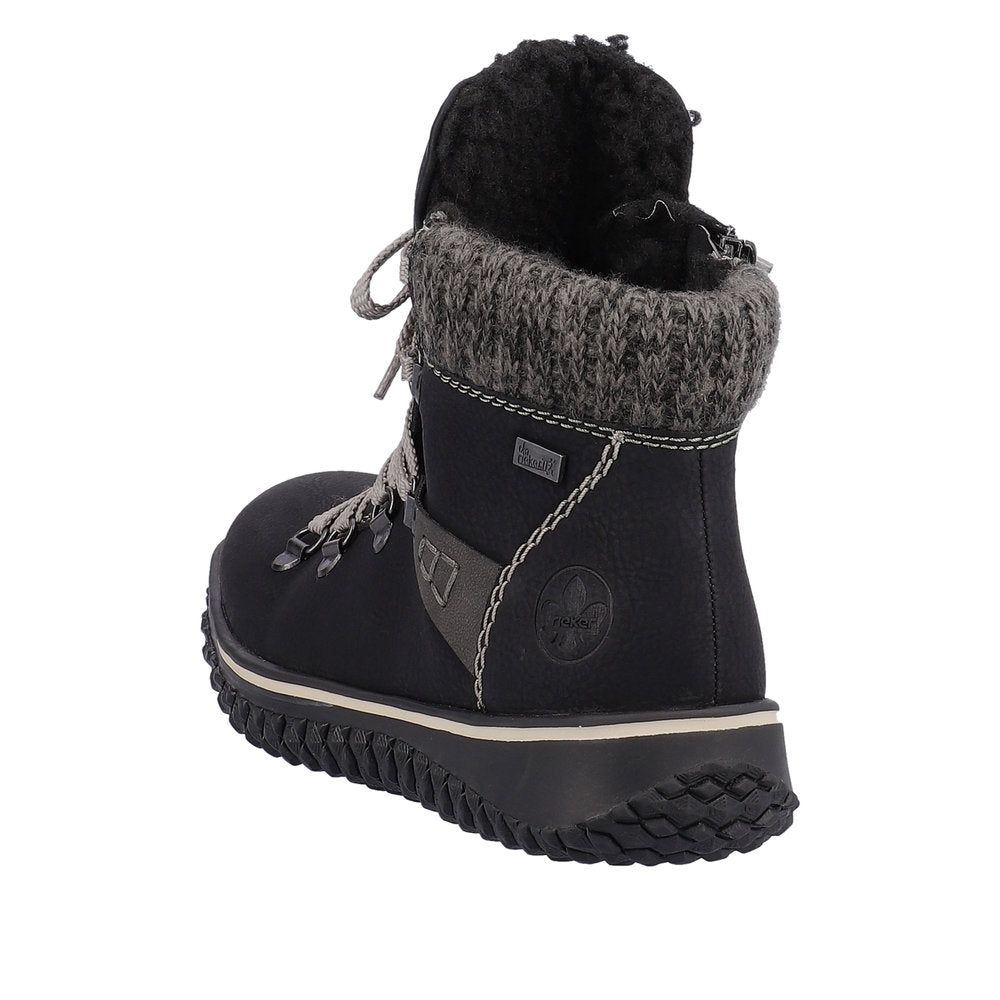 Rieker Synthetic Material Women's Short Z4238 Ankle Boots - Black Combination bAiI0bN3
