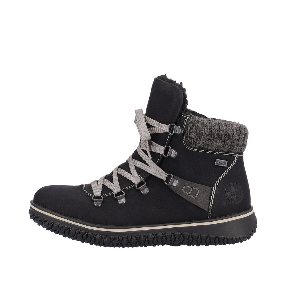 Rieker Synthetic Material Women's Short Z4238 Ankle Boots - Black Combination bAiI0bN3