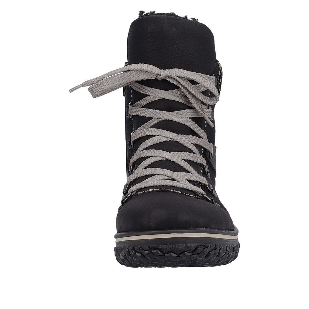 Rieker Synthetic Material Women's Short Z4238 Ankle Boots - Black Combination bAiI0bN3