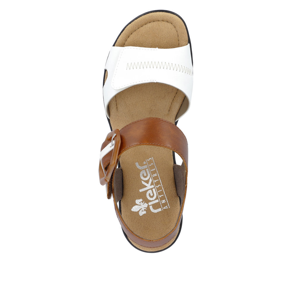 Rieker Women's Style 68176 Dress Sandal - White RejUz8ac