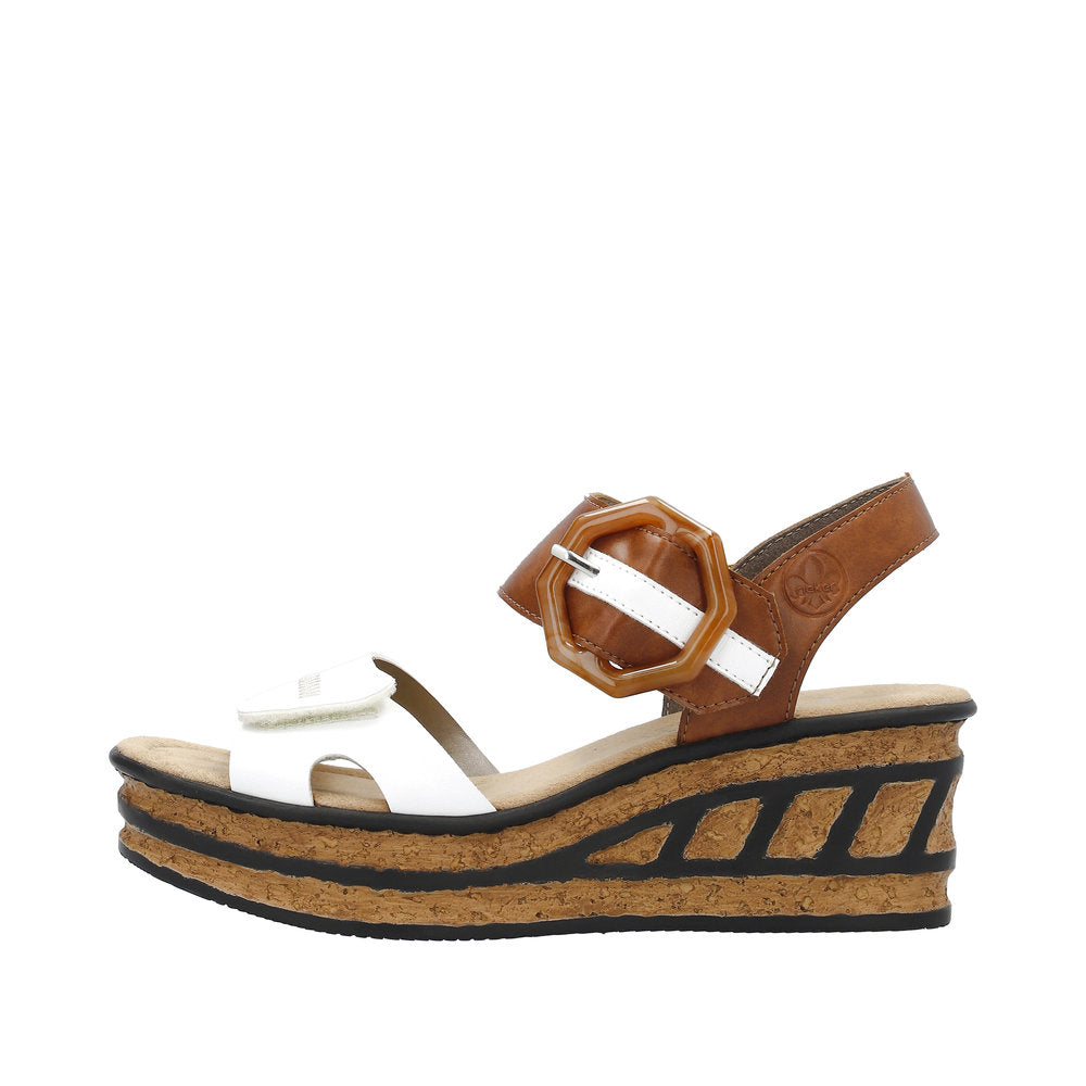 Rieker Women's Style 68176 Dress Sandal - White RejUz8ac