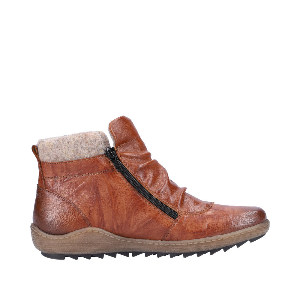 Remonte Leather Women's Mid Height R1486-22 Mid-Height Boots - Brown Combination RxtXqBIm