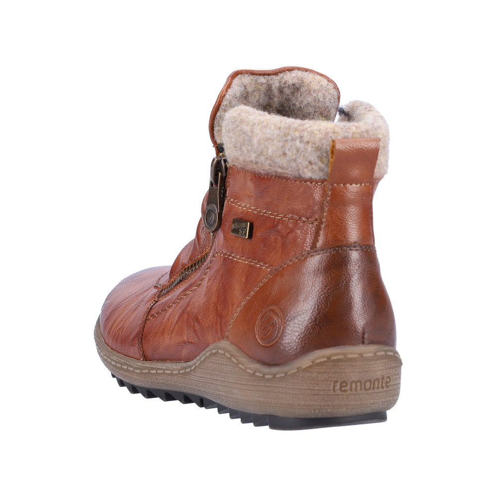 Remonte Leather Women's Mid Height R1486-22 Mid-Height Boots - Brown Combination RxtXqBIm