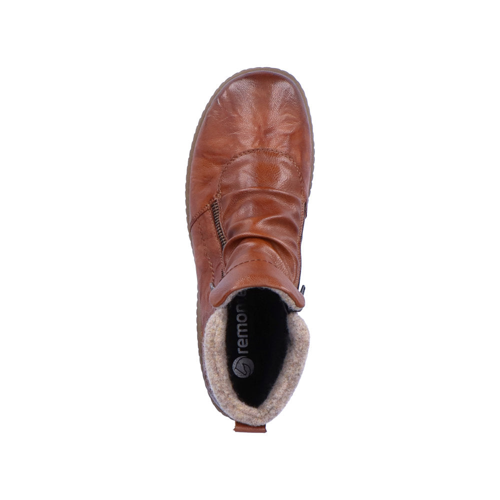 Remonte Leather Women's Mid Height R1486-22 Mid-Height Boots - Brown Combination RxtXqBIm