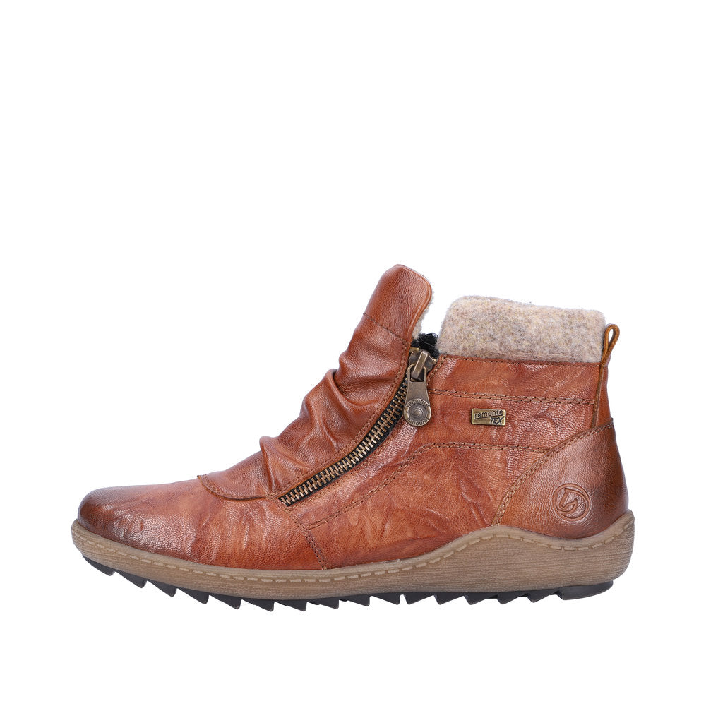 Remonte Leather Women's Mid Height R1486-22 Mid-Height Boots - Brown Combination RxtXqBIm