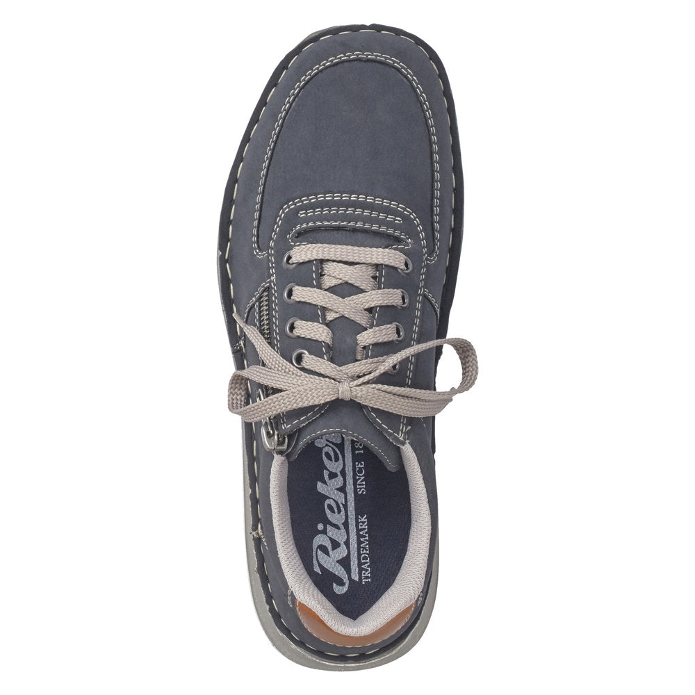 Rieker Men's Style 03030 Casual Lace-Up With Zip - Blue W88e3CIl