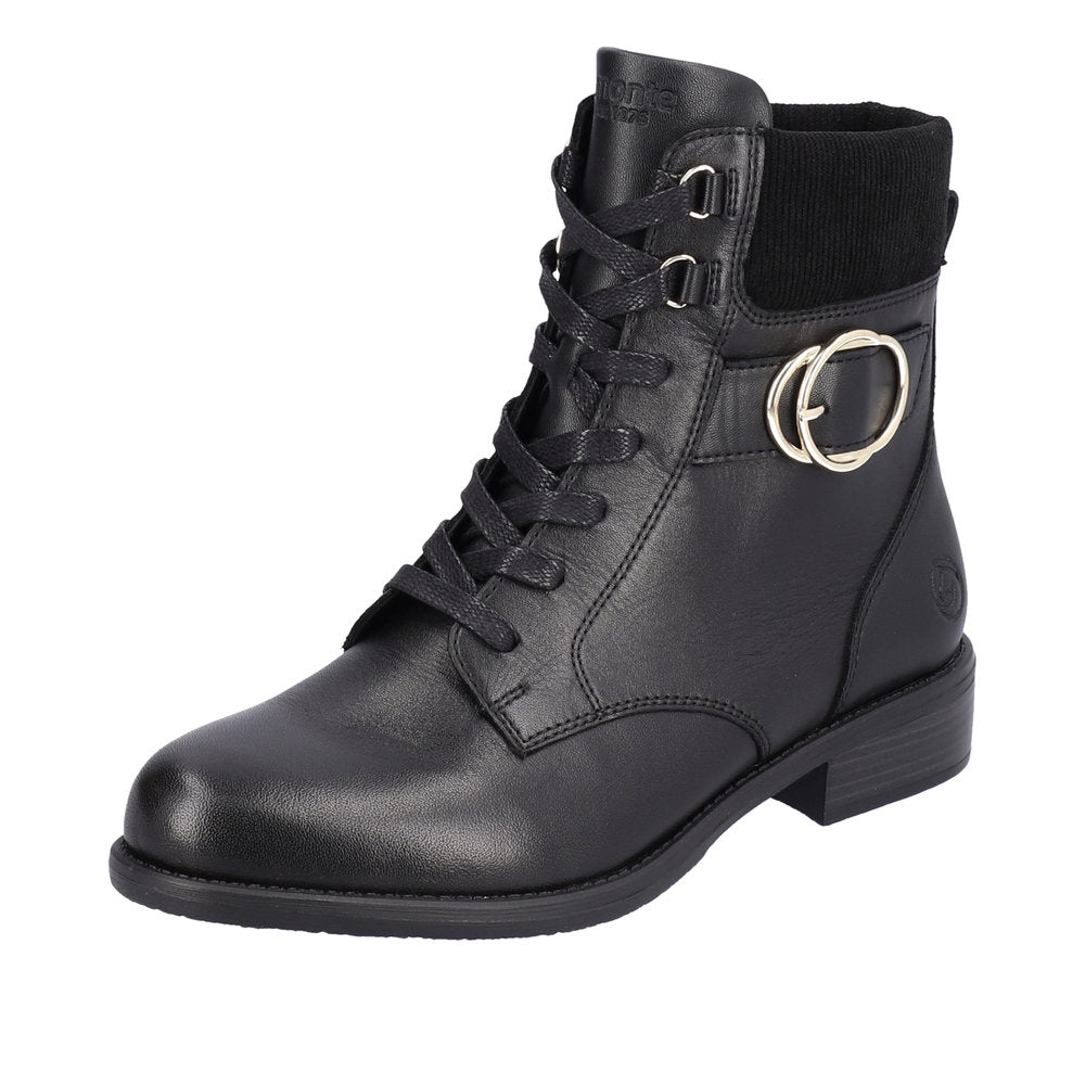 Remonte Leather Women's Mid Height D0F76 Mid-Height Boots - Black