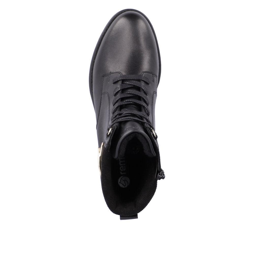 Remonte Leather Women's Mid Height D0F76 Mid-Height Boots - Black 7fqrMRfj