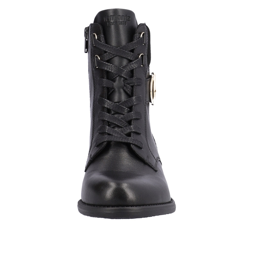 Remonte Leather Women's Mid Height D0F76 Mid-Height Boots - Black 7fqrMRfj