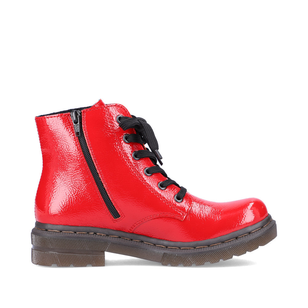 Rieker Synthetic Leather Women's Short 78240 Ankle Boots - Red oZ0lwCeY