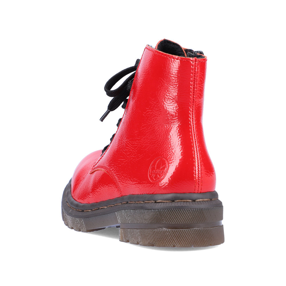 Rieker Synthetic Leather Women's Short 78240 Ankle Boots - Red oZ0lwCeY