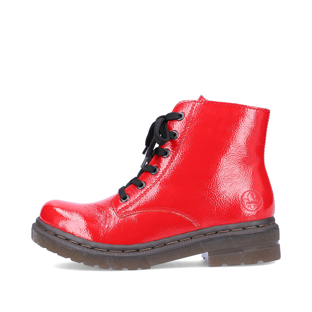Rieker Synthetic Leather Women's Short 78240 Ankle Boots - Red oZ0lwCeY