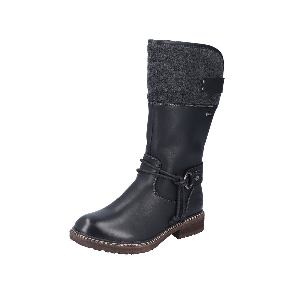 Rieker Synthetic Material Women's' Tall 94774 Tall Boots - Black
