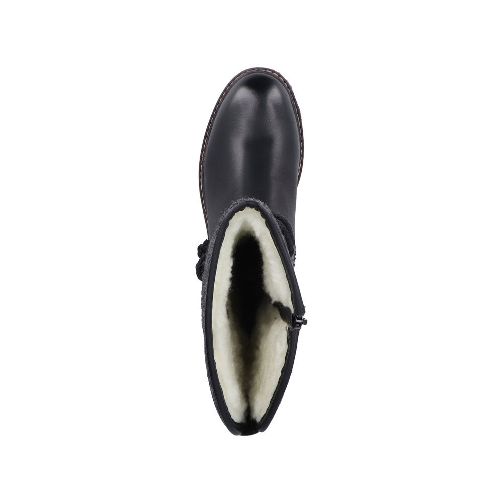 Rieker Synthetic Material Women's' Tall 94774 Tall Boots - Black P5XSGIOT
