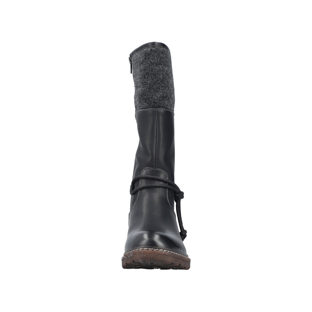 Rieker Synthetic Material Women's' Tall 94774 Tall Boots - Black P5XSGIOT