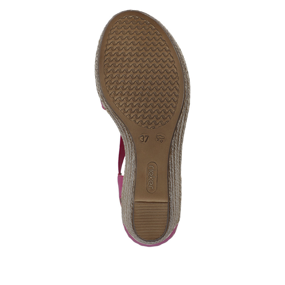 Rieker Women's Style 624H6 Dress Sandal - Pink 7LnSAwgB
