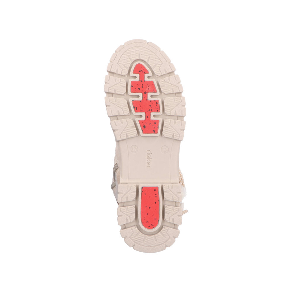 Rieker Synthetic Material Women's' Tall Boots. Z1083 Tall Boots. Fiber Grip - Beige UIO4Gkz9