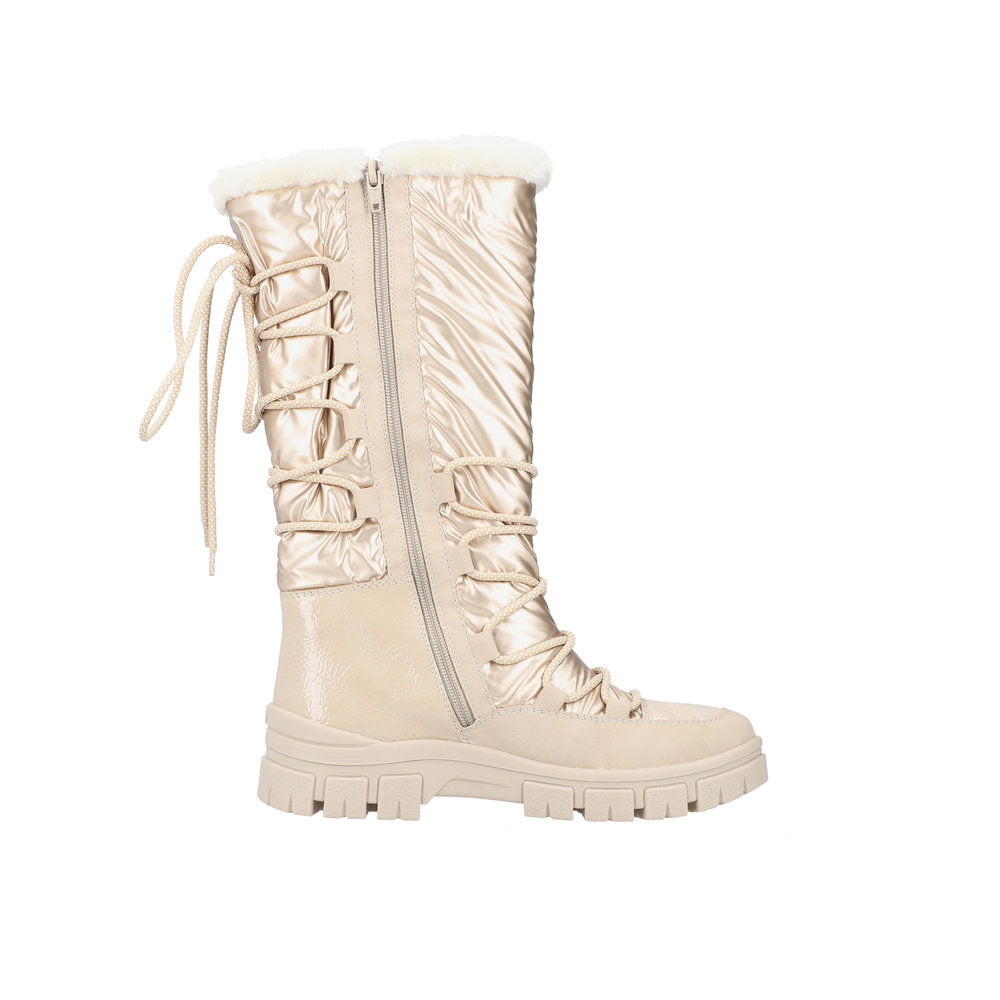 Rieker Synthetic Material Women's' Tall Boots. Z1083 Tall Boots. Fiber Grip - Beige UIO4Gkz9