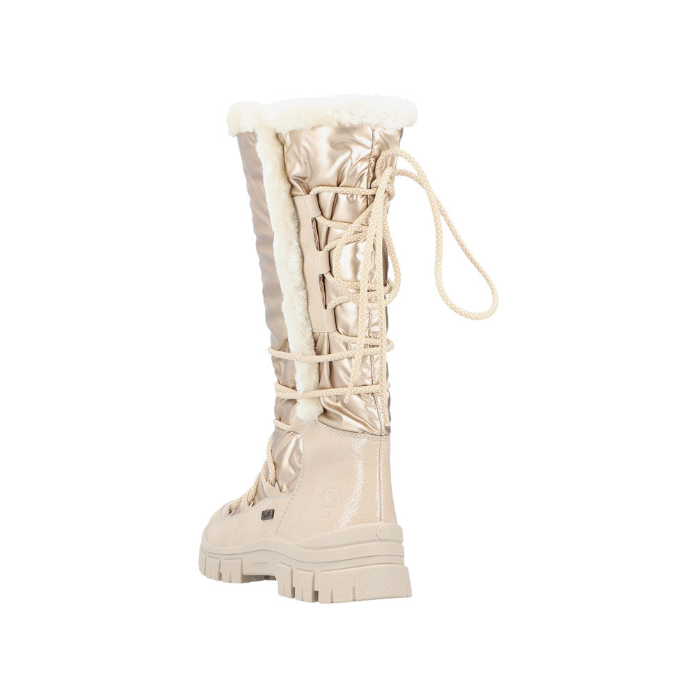 Rieker Synthetic Material Women's' Tall Boots. Z1083 Tall Boots. Fiber Grip - Beige UIO4Gkz9