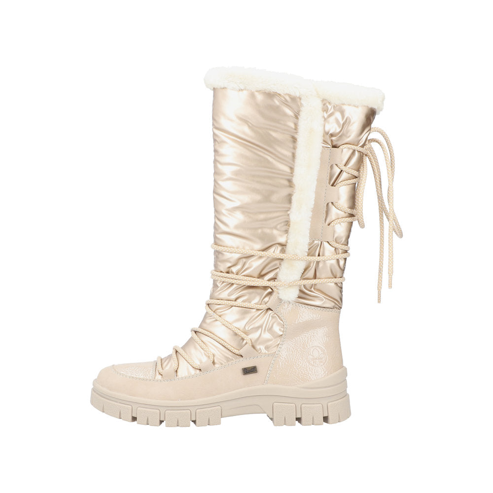Rieker Synthetic Material Women's' Tall Boots. Z1083 Tall Boots. Fiber Grip - Beige UIO4Gkz9