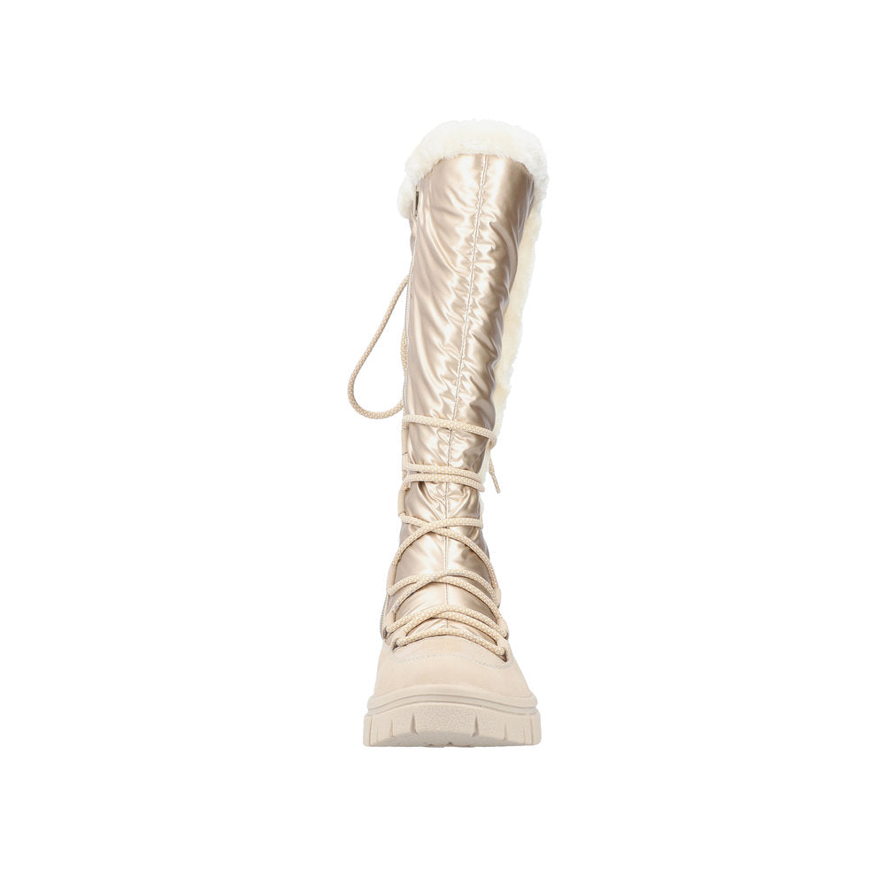 Rieker Synthetic Material Women's' Tall Boots. Z1083 Tall Boots. Fiber Grip - Beige UIO4Gkz9