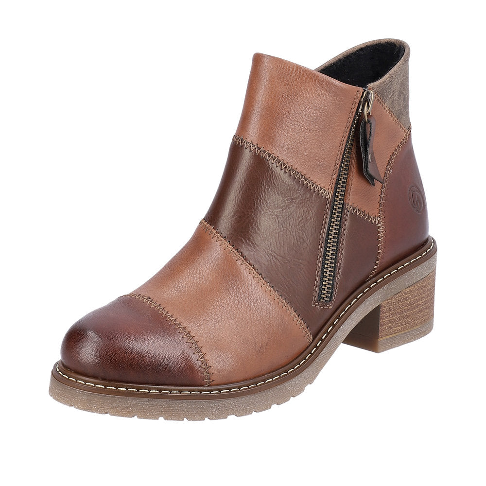 Remonte Leather Women's Mid Height D1A75 Mid-Height Boots - Brown