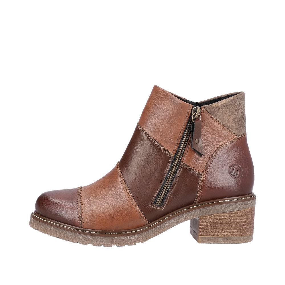 Remonte Leather Women's Mid Height D1A75 Mid-Height Boots - Brown 6jZEm3OD