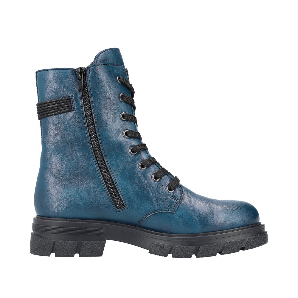 Rieker Synthetic Material Women's Mid Height Z9124 Mid-Height Boots - Blue ucQP2AA0