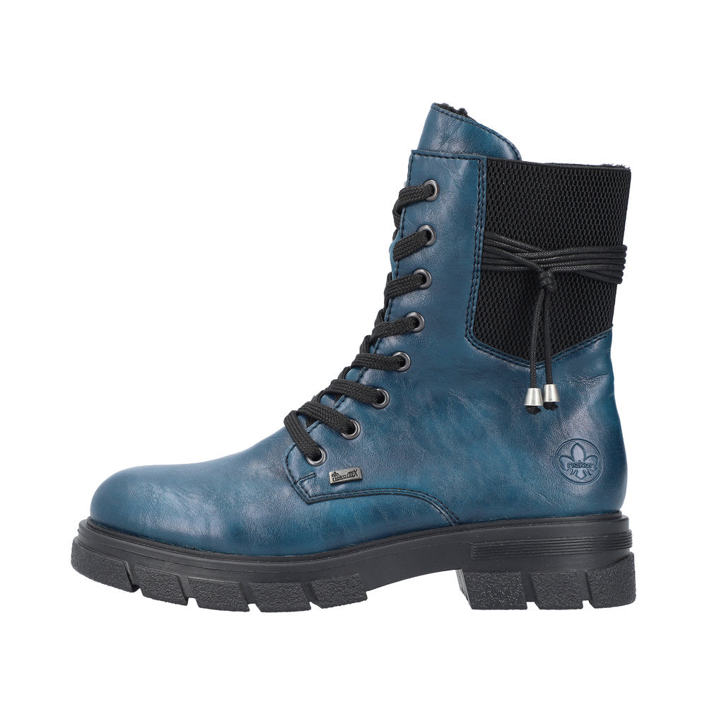 Rieker Synthetic Material Women's Mid Height Z9124 Mid-Height Boots - Blue ucQP2AA0