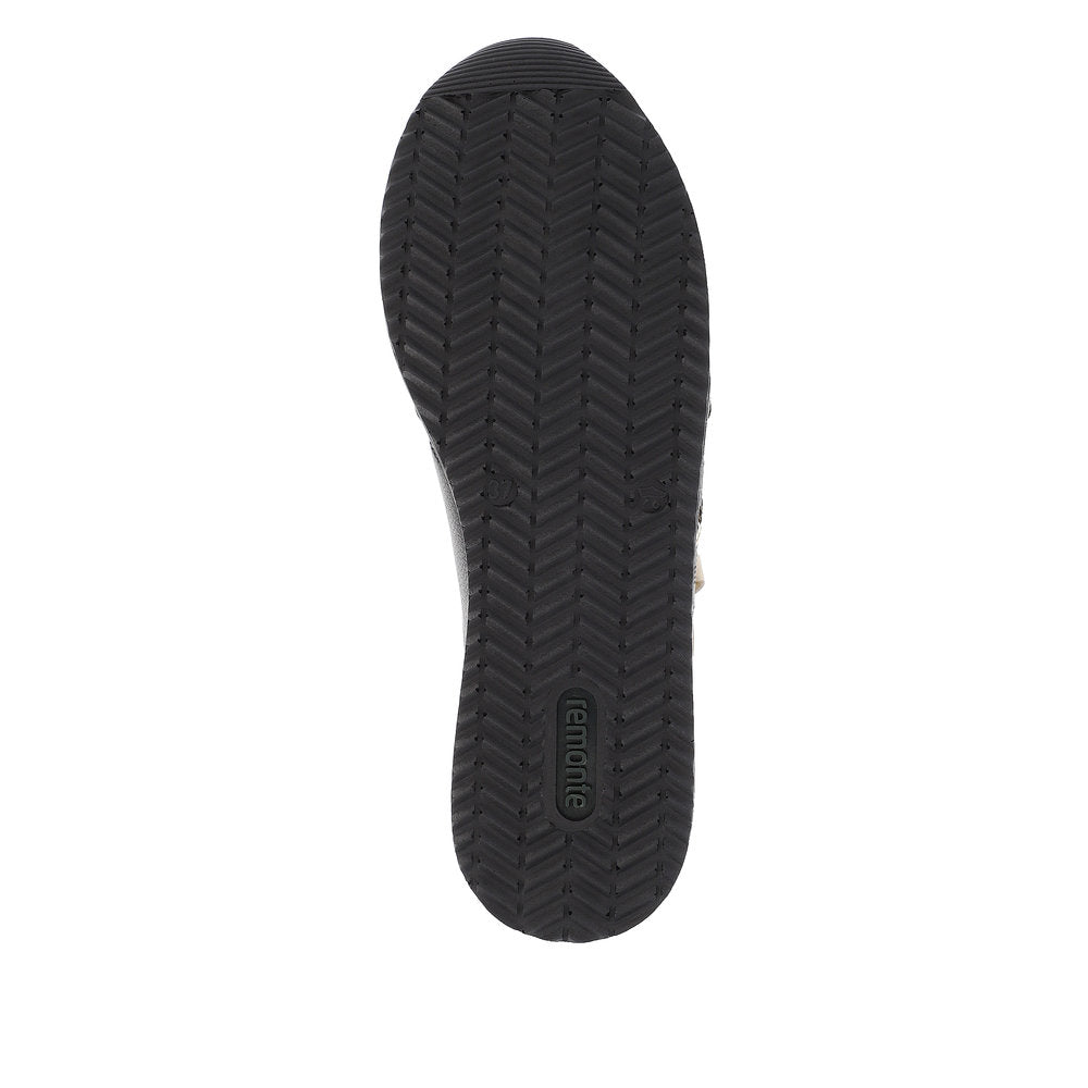 Remonte Women's Style D1318 Athletic Lace-Up With Zip - Black Combination VinBdCsW