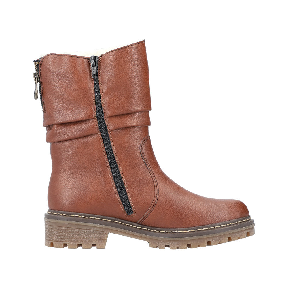 Rieker Synthetic Material Women's Mid Height Y9260 Mid-Height Bootsfiber Grip - Brown zuEBRqxL