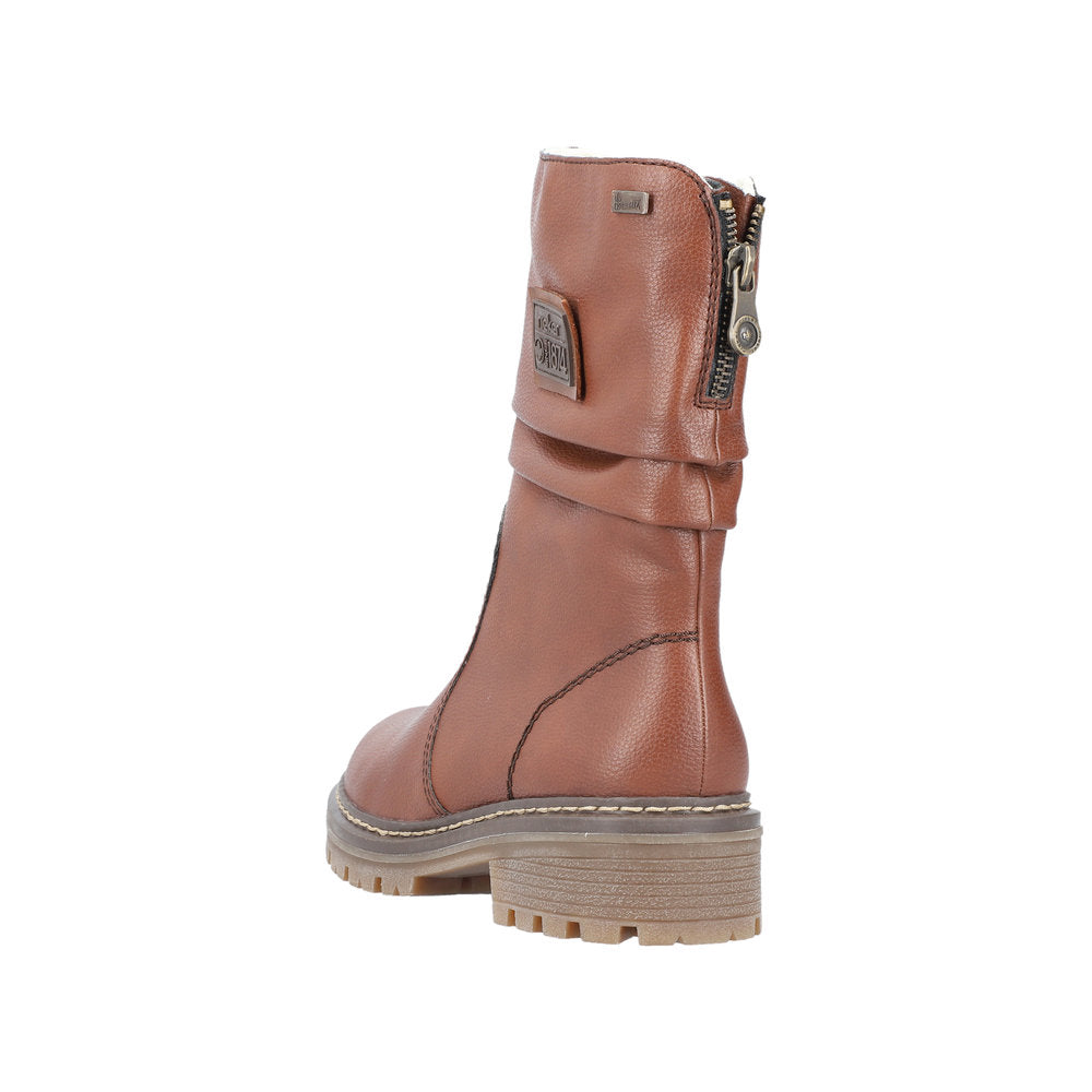 Rieker Synthetic Material Women's Mid Height Y9260 Mid-Height Bootsfiber Grip - Brown zuEBRqxL