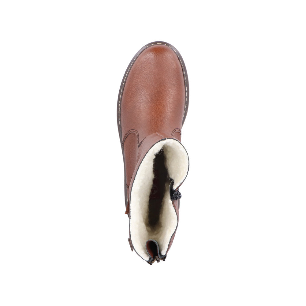 Rieker Synthetic Material Women's Mid Height Y9260 Mid-Height Bootsfiber Grip - Brown zuEBRqxL