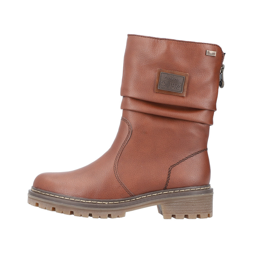 Rieker Synthetic Material Women's Mid Height Y9260 Mid-Height Bootsfiber Grip - Brown zuEBRqxL