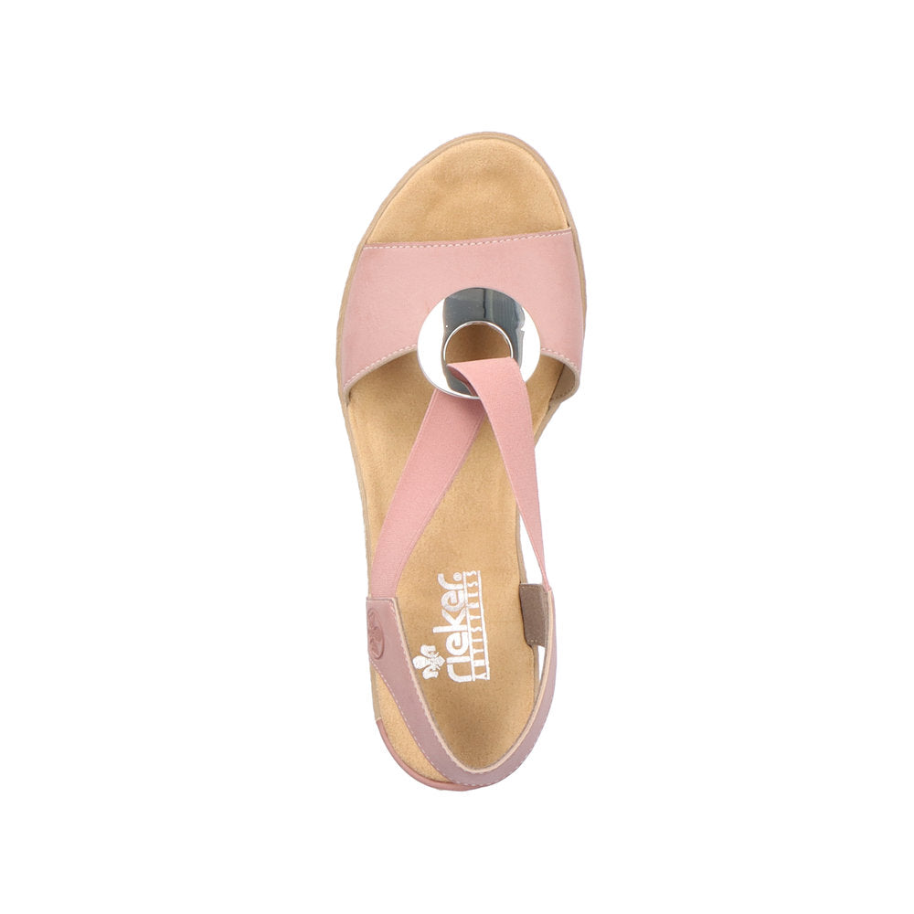 Rieker Women's Style 624H6 Dress Sandal - Pink tRiTtKFm