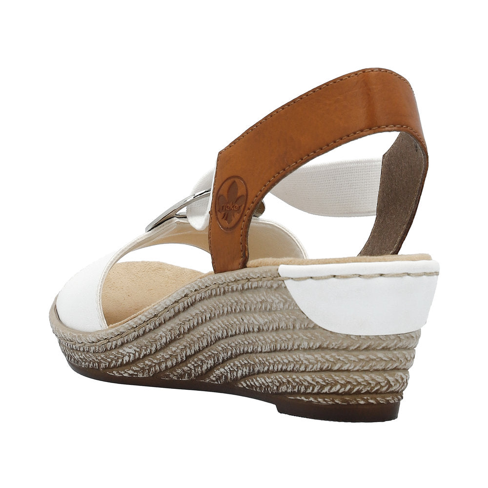 Rieker Women's Style 624H6 Dress Sandal - White Combination CCaTAYK5
