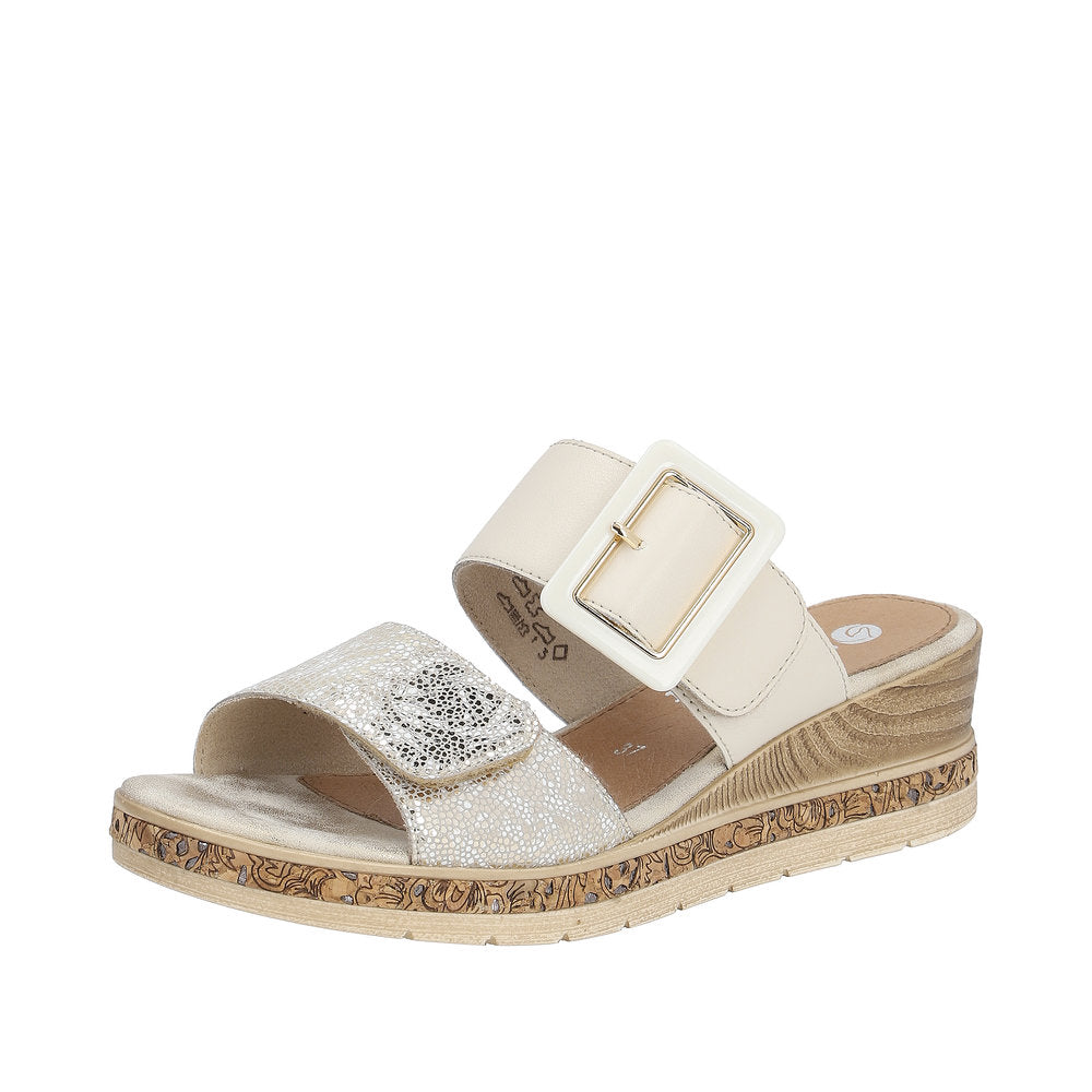 Remonte Women's Style D3068 Dress Mule - Beige Combination
