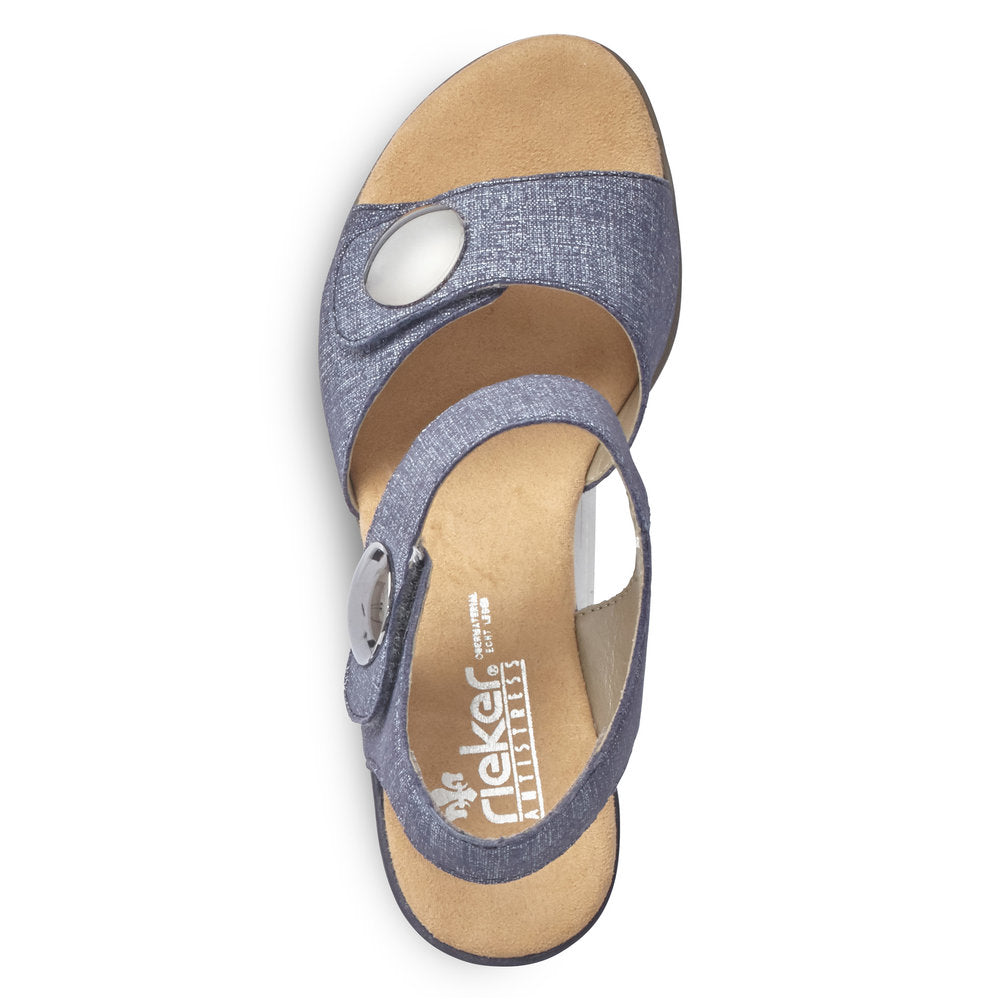 Rieker Women's Style 67369 Dress Sandal - Blue cRSSj1Uz