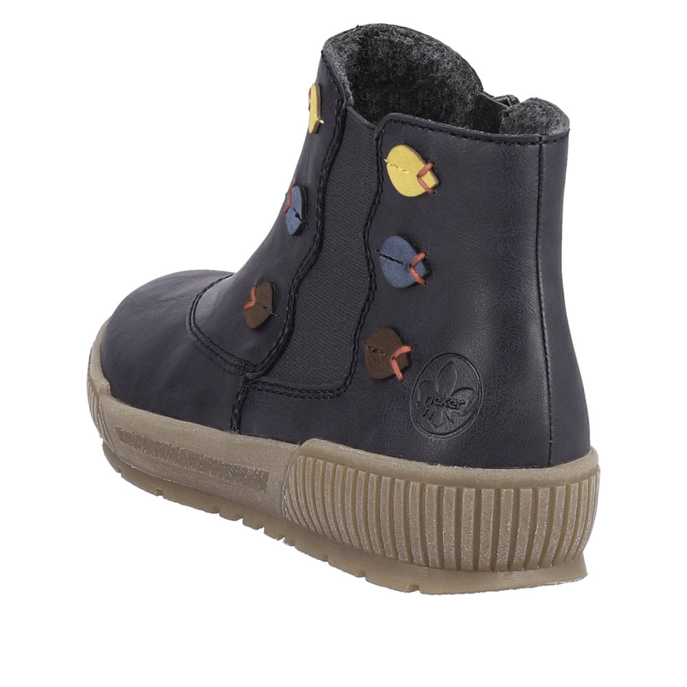 Rieker Synthetic Material Women's Short N0751 Ankle Boots - Blue fmIOouAp