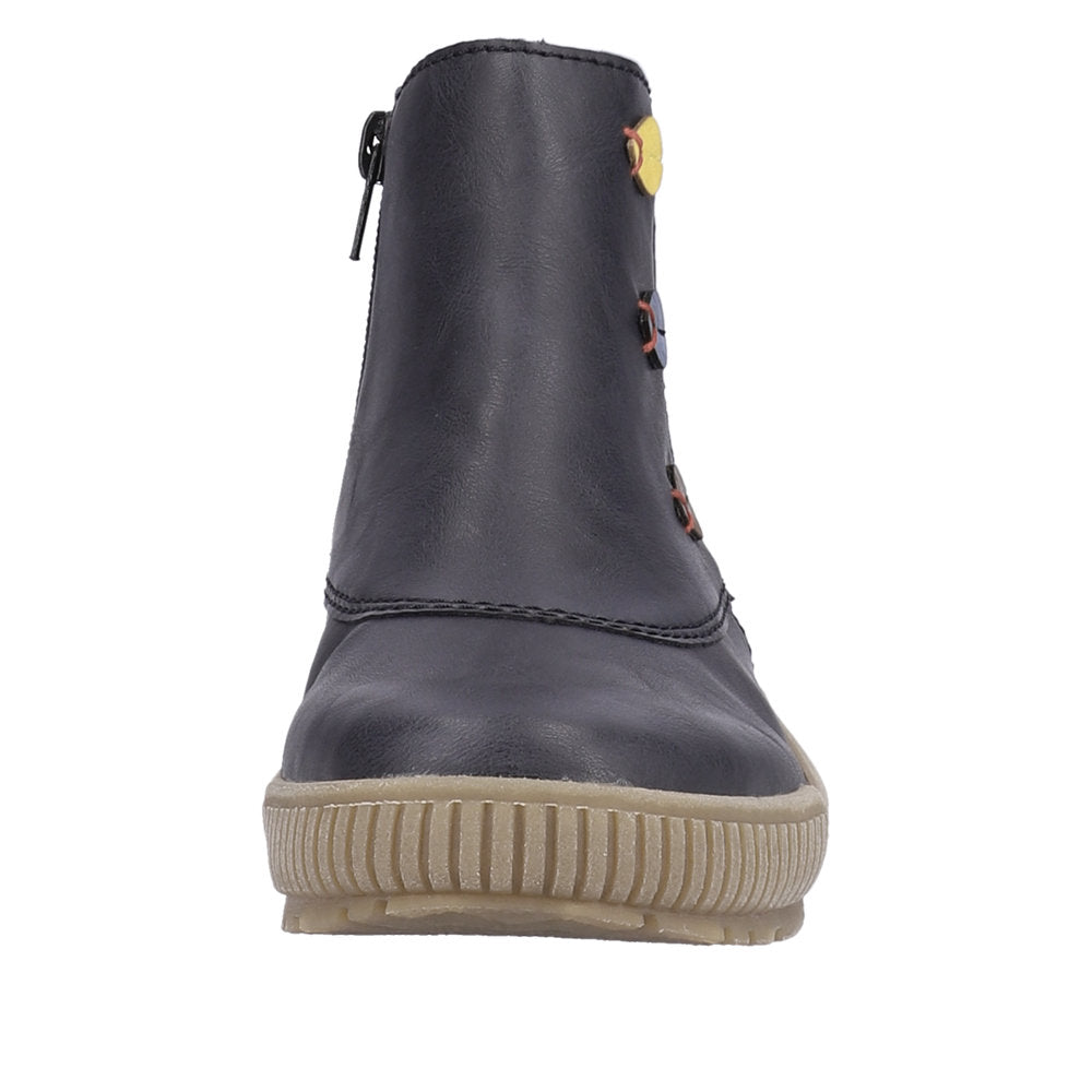 Rieker Synthetic Material Women's Short N0751 Ankle Boots - Blue fmIOouAp