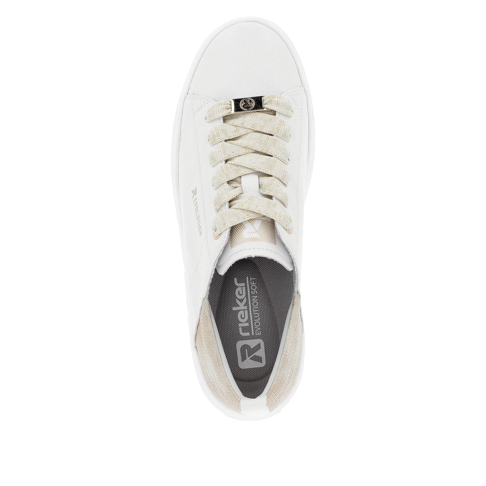 Rieker Evolution Women's Style W0502 Athletic Lace-Up - White lQFtHnkE