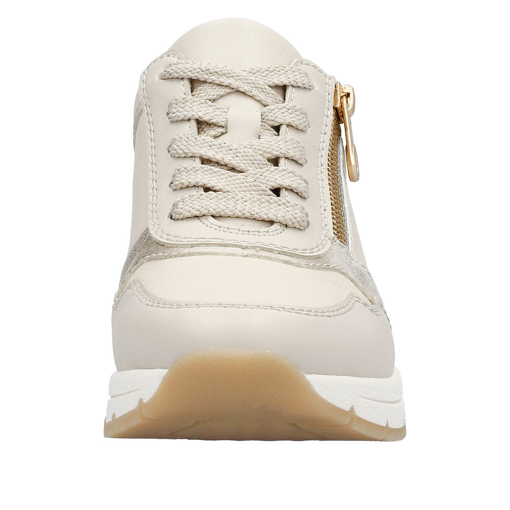 Rieker Women's Style N9301 Athletic Lace-Up With Zip - Beige 5gtIseRb